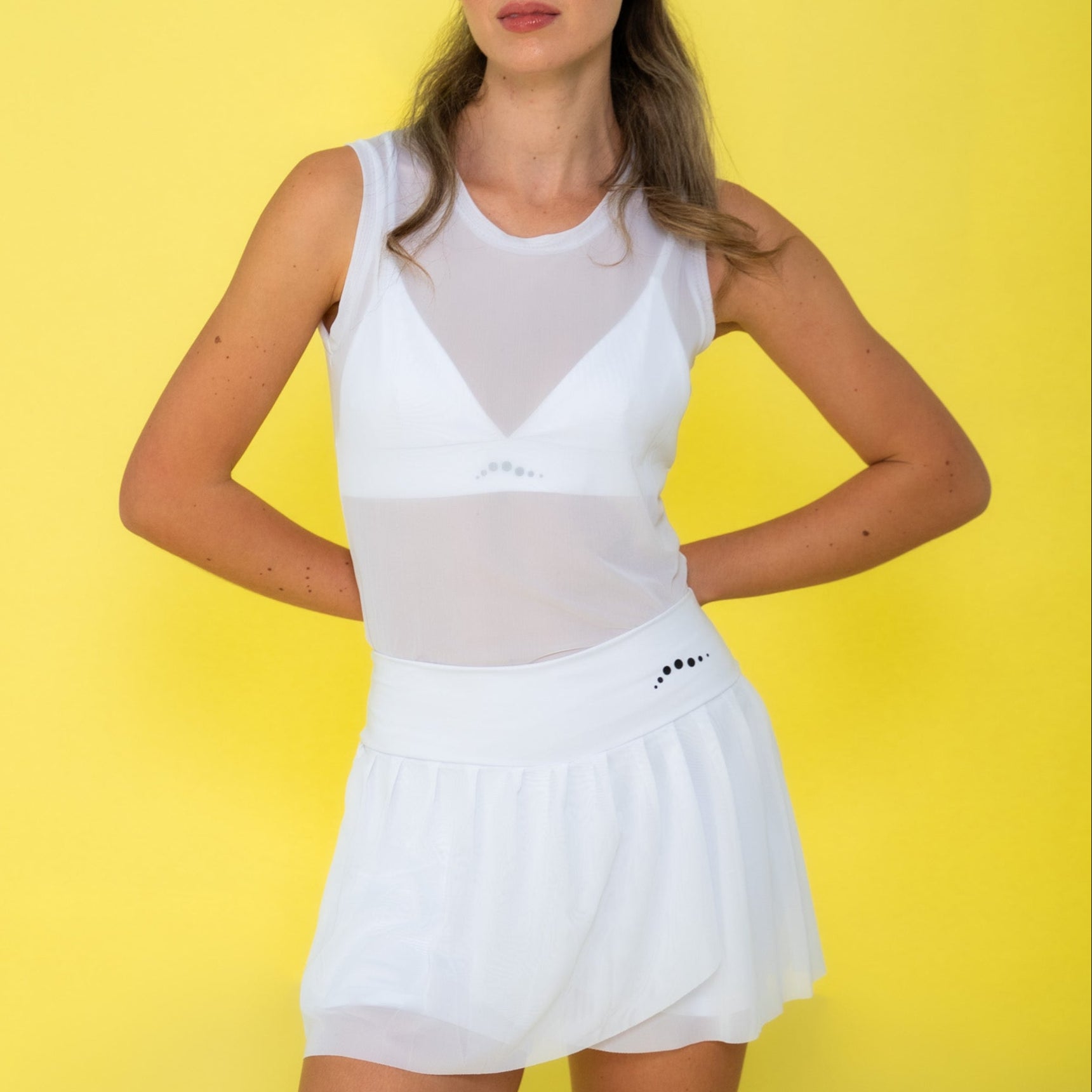 Mesh Sleeveless Blouse