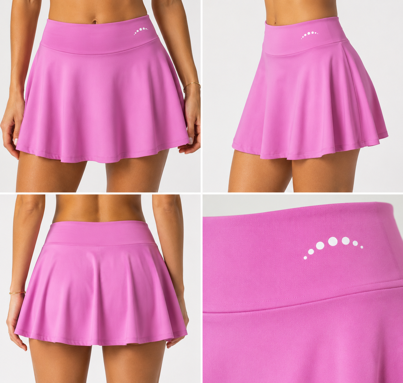 Classic Wavy Skirt- Magenta